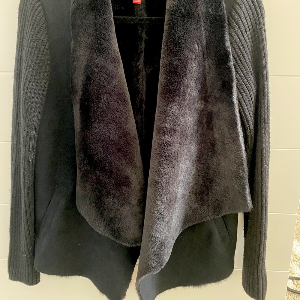 Saks Fifth Avenue Mixed media Sweater jacket